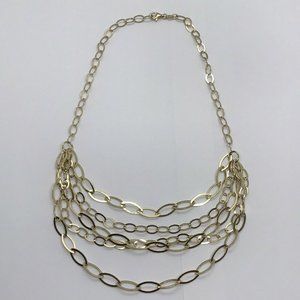 Vermeil  Gold over Sterling silver chain necklace itaor italy Layered